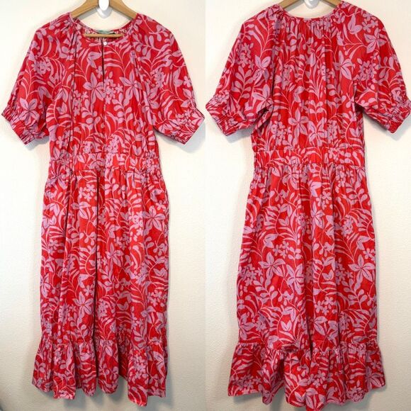 Mersea Voyageur Hedy Floral Tropical Maxi Dress Size XL - Picture 1 of 9